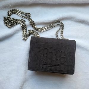 Brandon Blackwood Mini Sophia Black Croc Embossed